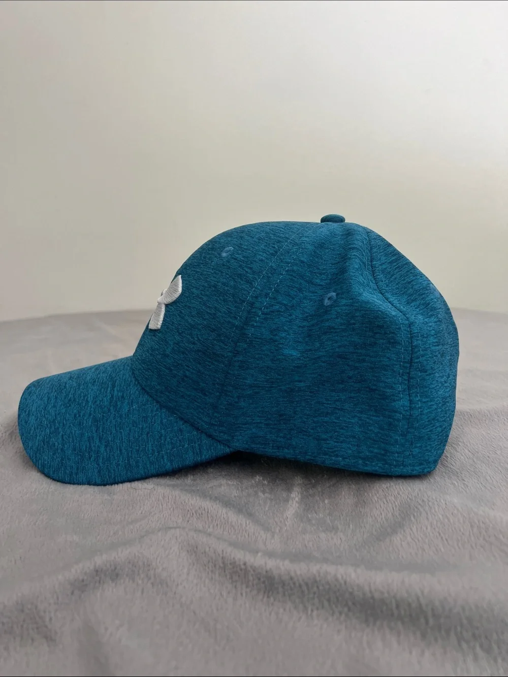 Under Armour Mens Blitzing 3.0 Teal Heather Stretch Fit Hat LG/XL